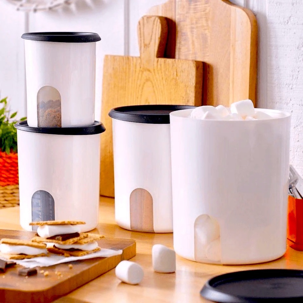 Tupperware One Touch Reminder Canister Set